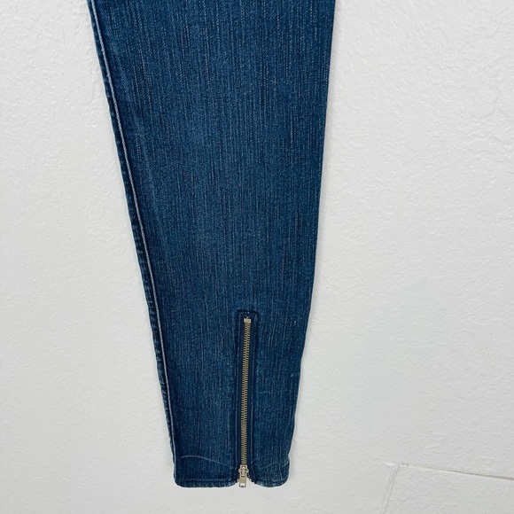 ROCK & REPUBLIC BLUE SKINNY JEANS ANKLE ZIPPER - Picture 2 of 9
